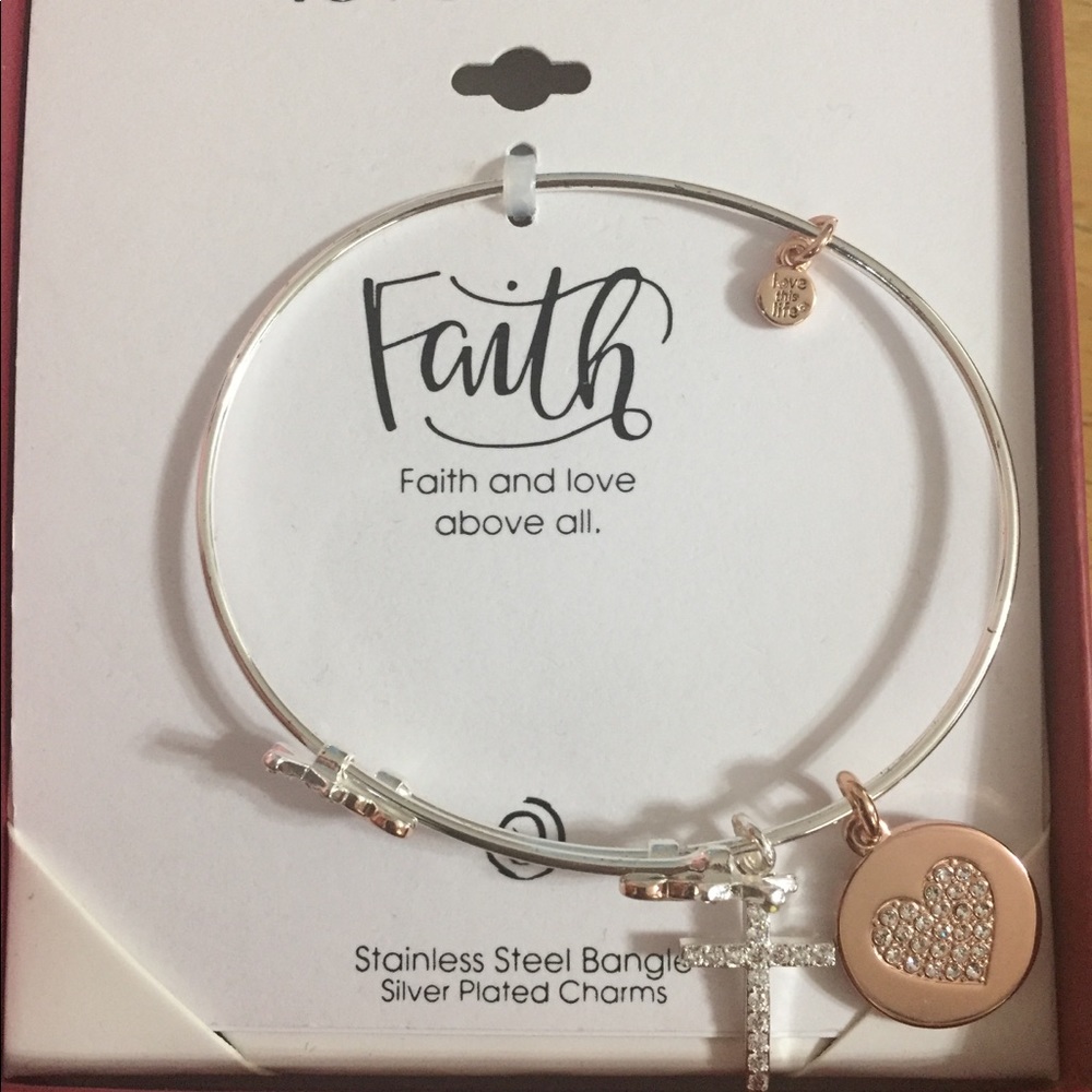 Faith bangle bracelet